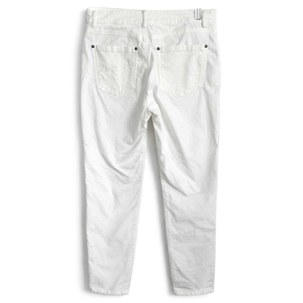 Peruvian Connection White Velveteen Pants Women's Size 10 Made USA Stretch Twill - Picture 3 of 5